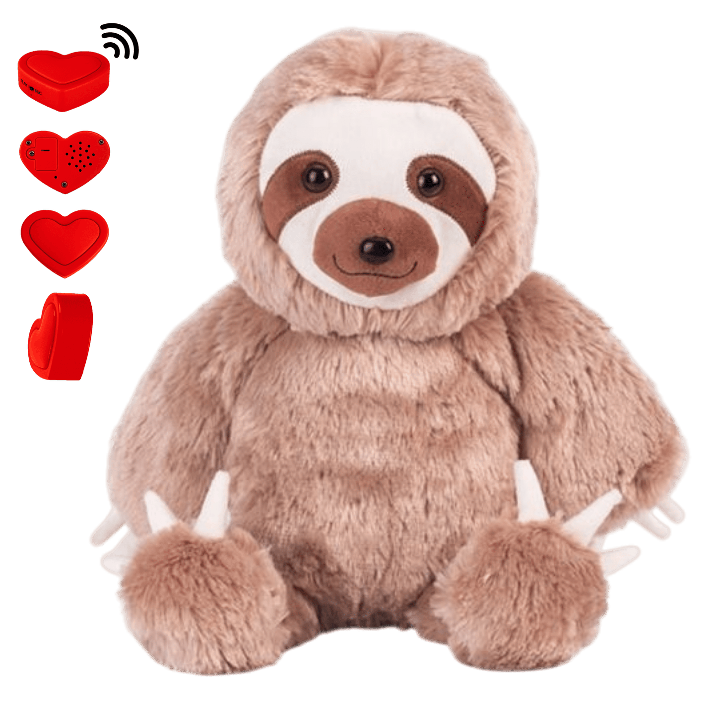 Knuffel Luiaard met Stemopname β Gepersonaliseerd Cadeau | The Hugify