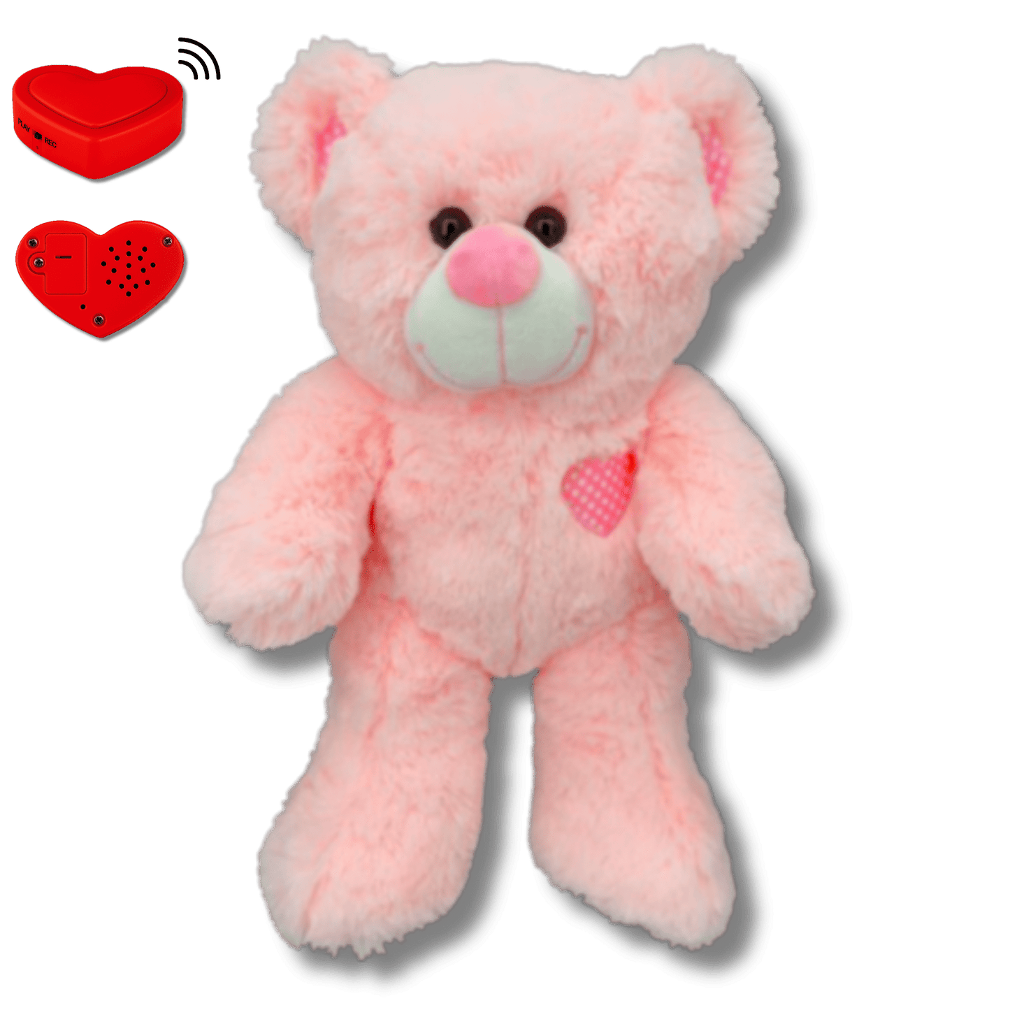 Roze Knuffelbeer met Stemopname – Gepersonaliseerde Teddybeer