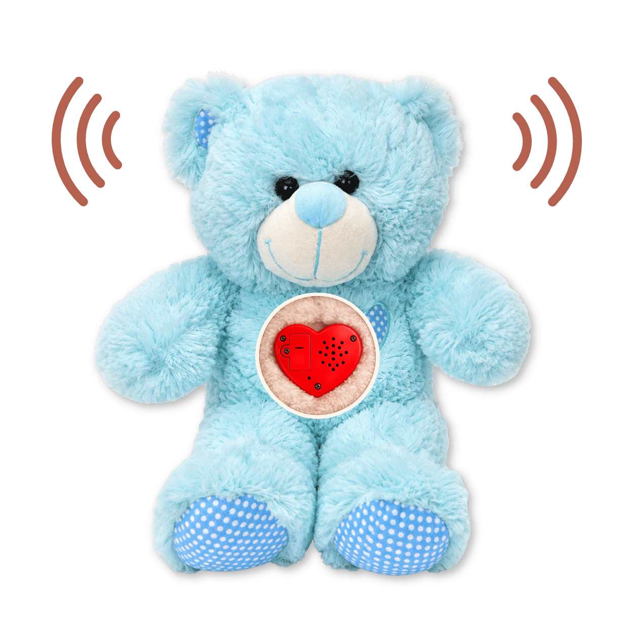 Blauer Teddybär mit Sprachaufnahme – Personalisiertes Kuscheltier