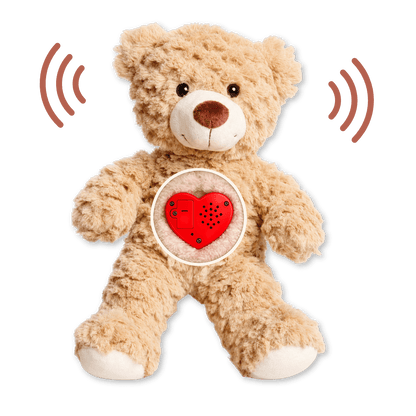 Brauner Teddybär mit Sprachaufnahme – Personalisiertes Kuscheltier