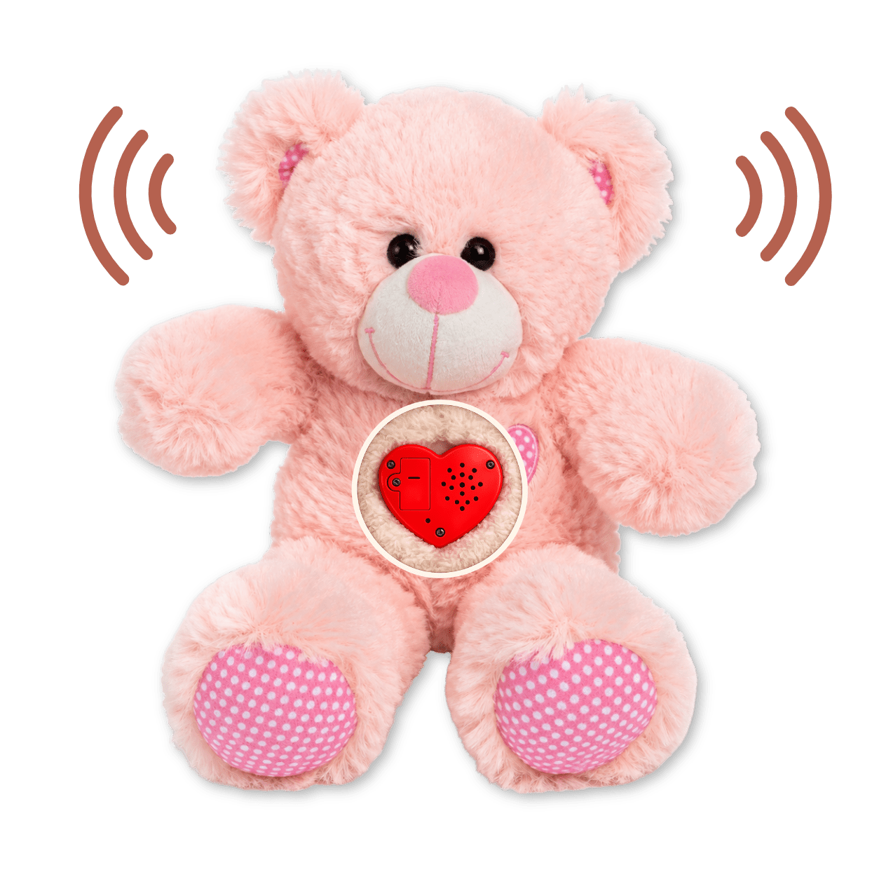 Pinker Teddybär mit Sprachaufnahme – Personalisiertes Kuscheltier
