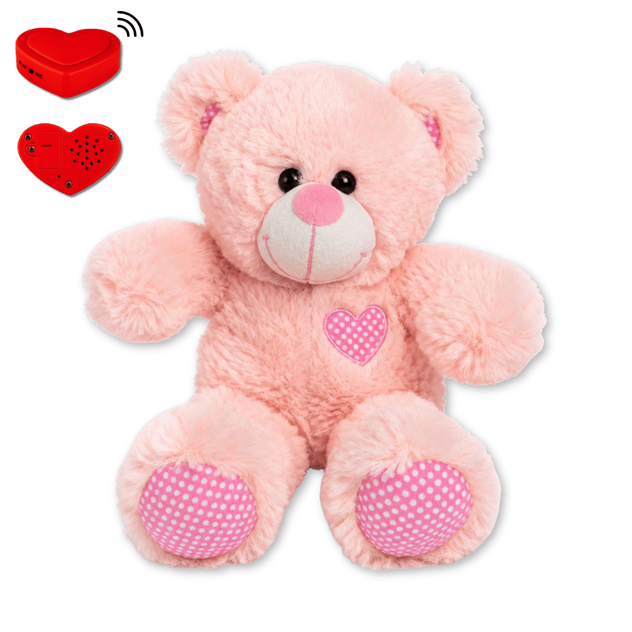 Pinker Teddybär mit Sprachaufnahme – Personalisiertes Kuscheltier