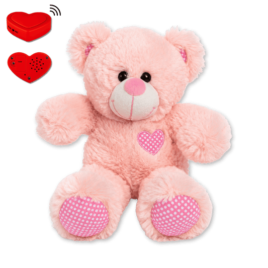 Pinker Teddybär mit Sprachaufnahme – Personalisiertes Kuscheltier